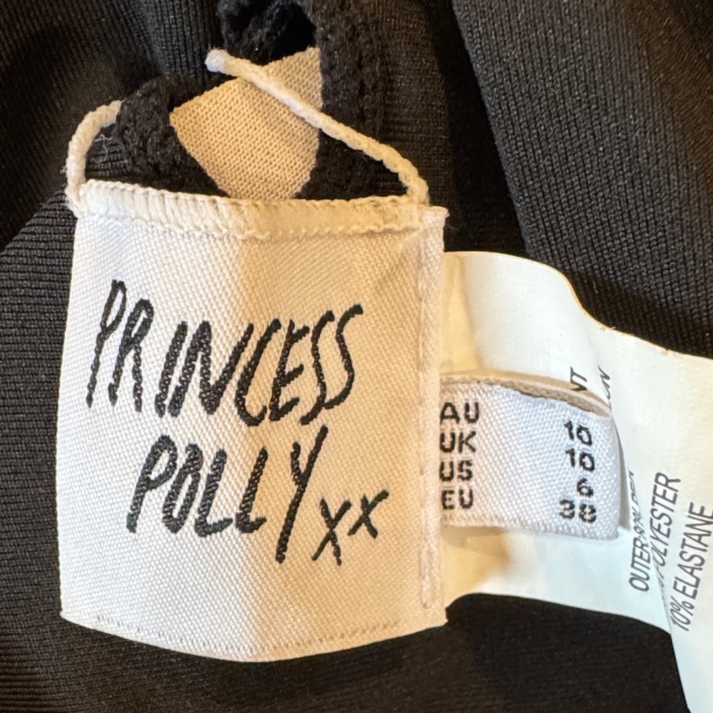 Princess Polly Black Tie-Front Swim Top - Picture 2 of 3
